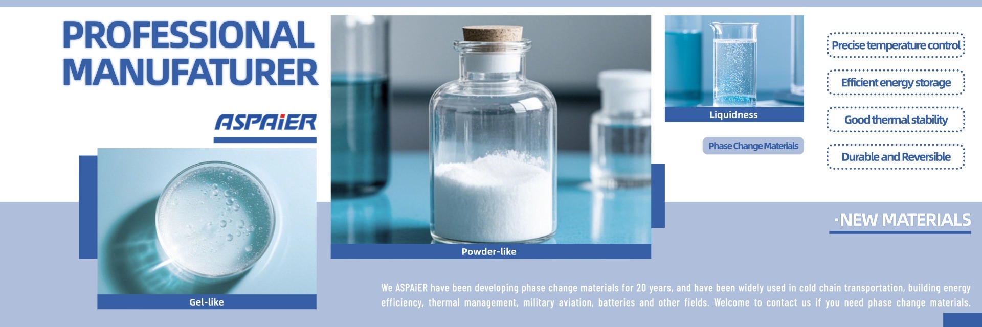 ποιότητας Ειδικό PCM για την ψυχρή αλυσίδα εργοστάσιο